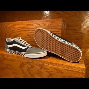 Vintage Vans Checkerboard Sneaker Shoe Mens Size 13 *flaw on ankle*